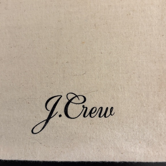 J. Crew Natural Canvas Drawstring Pouch with Logo - Picture 2 of 5